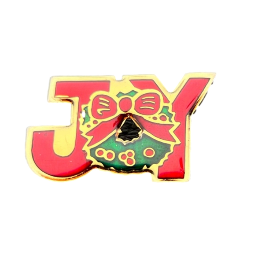 ROC JOY Christmas Pin Republic Of China Vintage brooch.